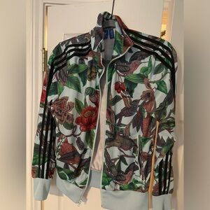 Adidas floral track jacket